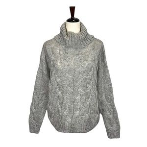 Charlotte Russe Cable Knit Cowl Neck Sweater